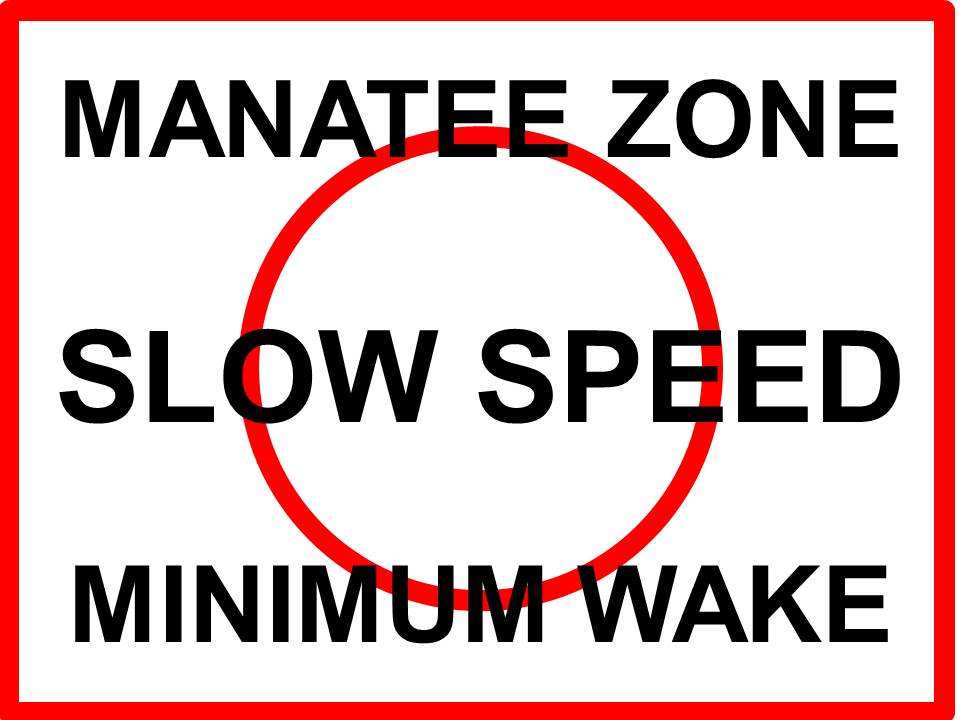 Manatee Zone Sign