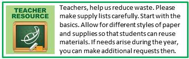 Teacher Supply Request