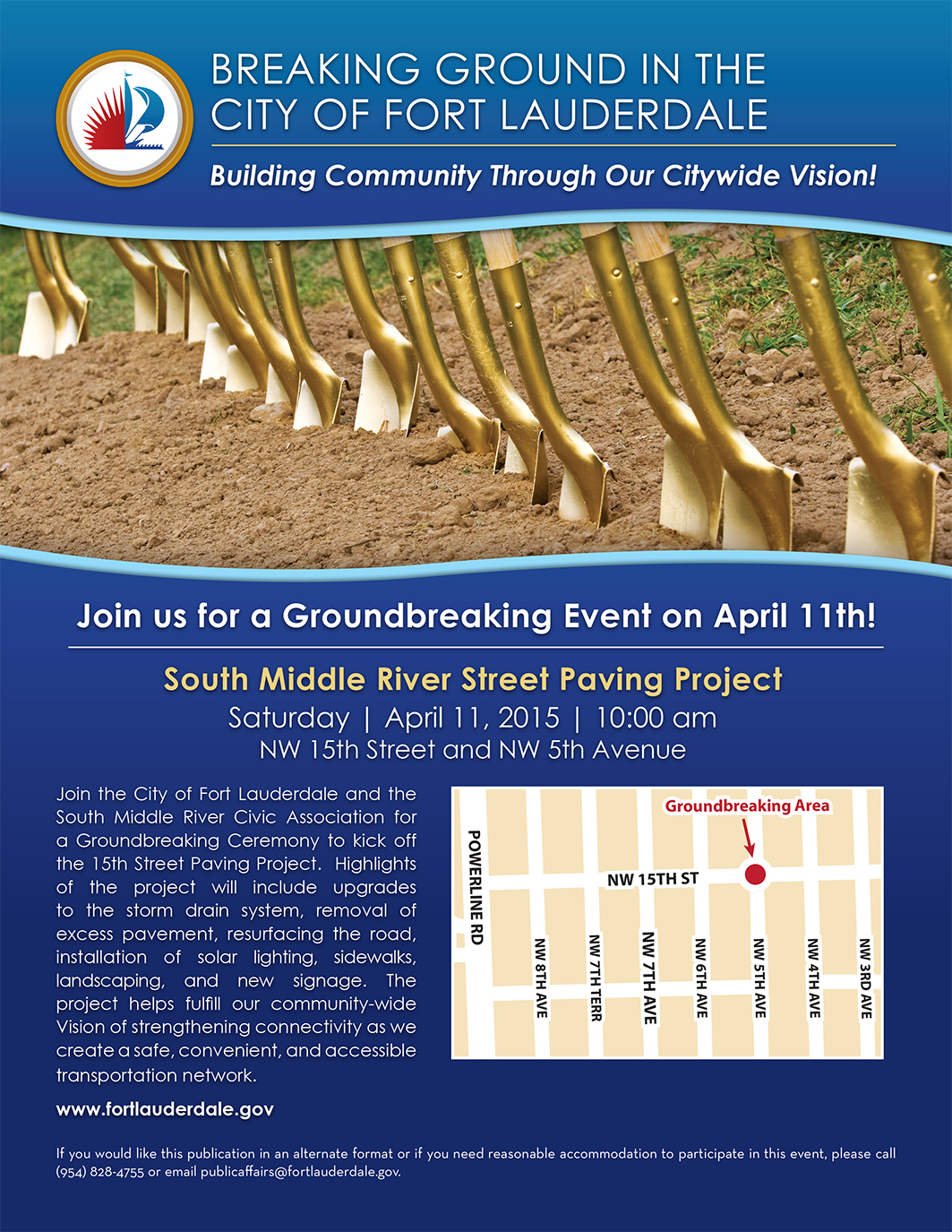 15th Street Groundbreaking April 11 Flyer