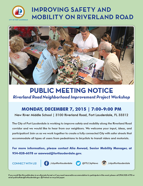 Riverland Road Public Meeting_Dec 2015