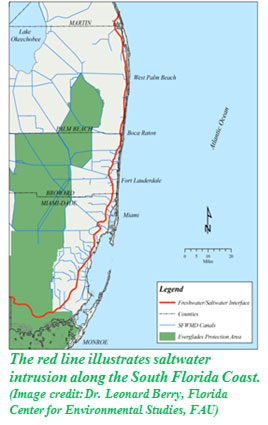 Salt water intrusion map