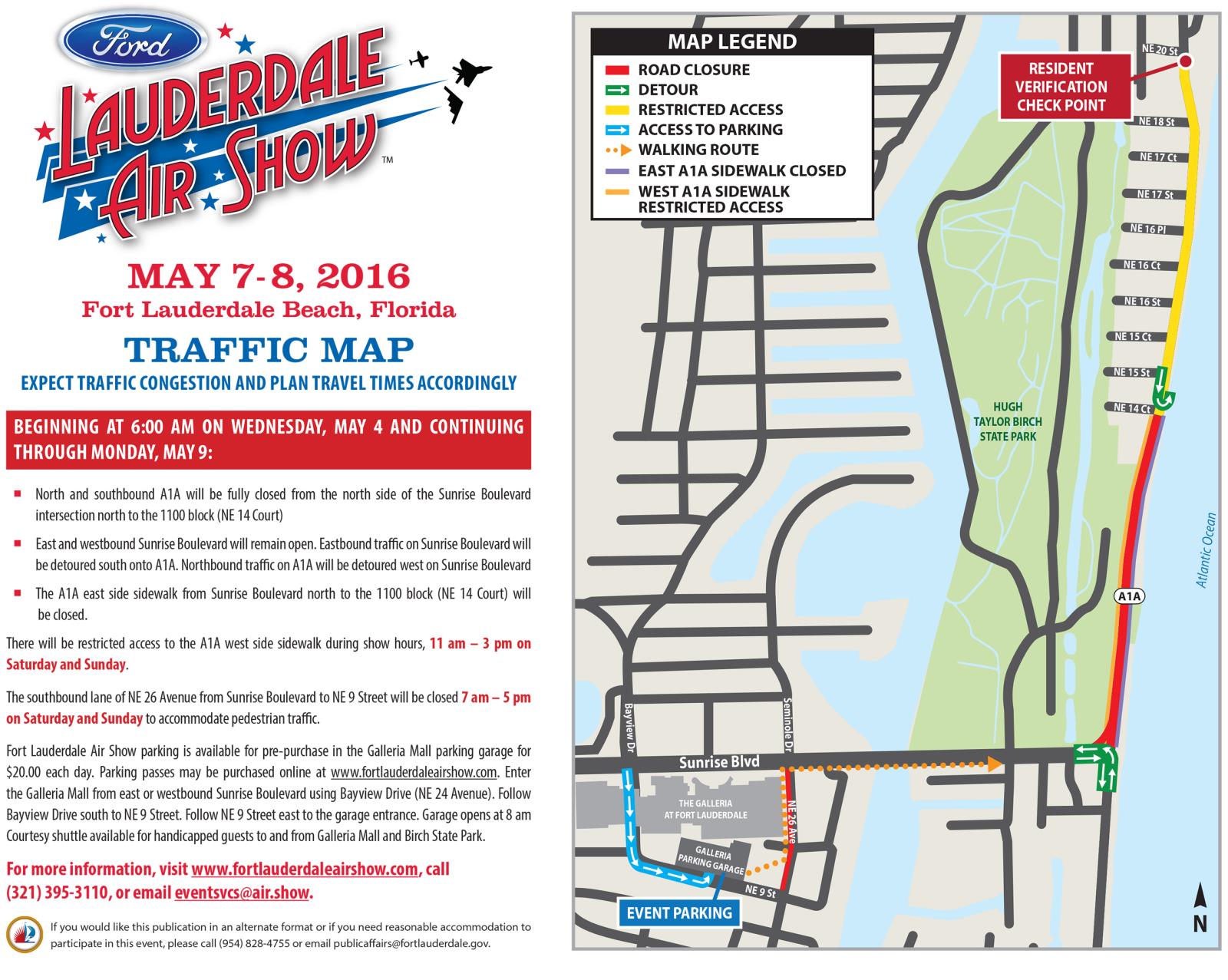 2016 Air Show Traffic Map