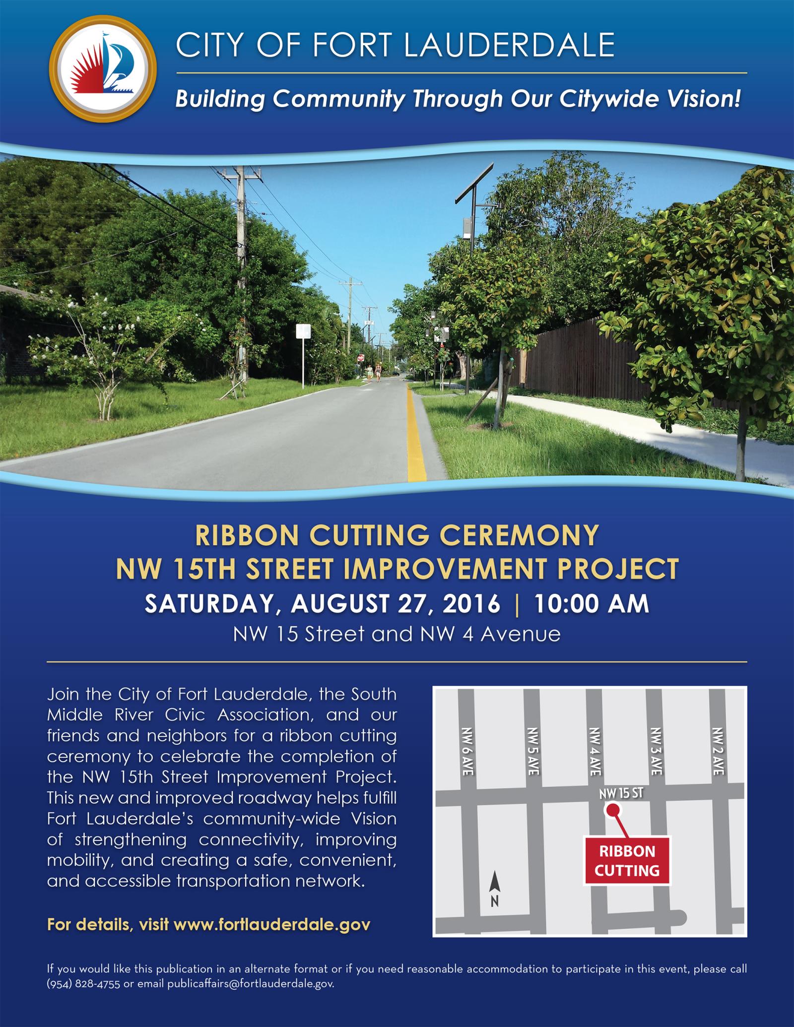 NW 15 Street Ribbon Cutting Flyer