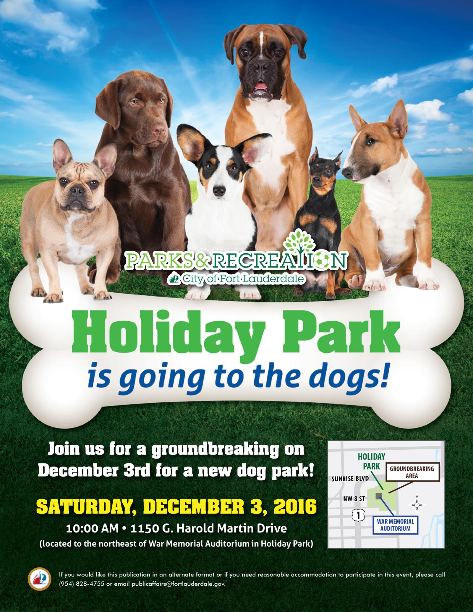 Groundbreaking for Holiday Park Dog Park