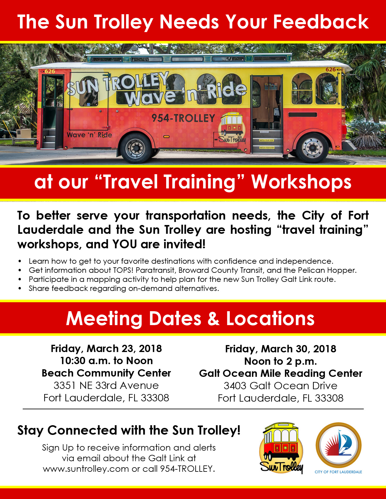 Galt Link Flyer - Public Outreach Meetings March 2018