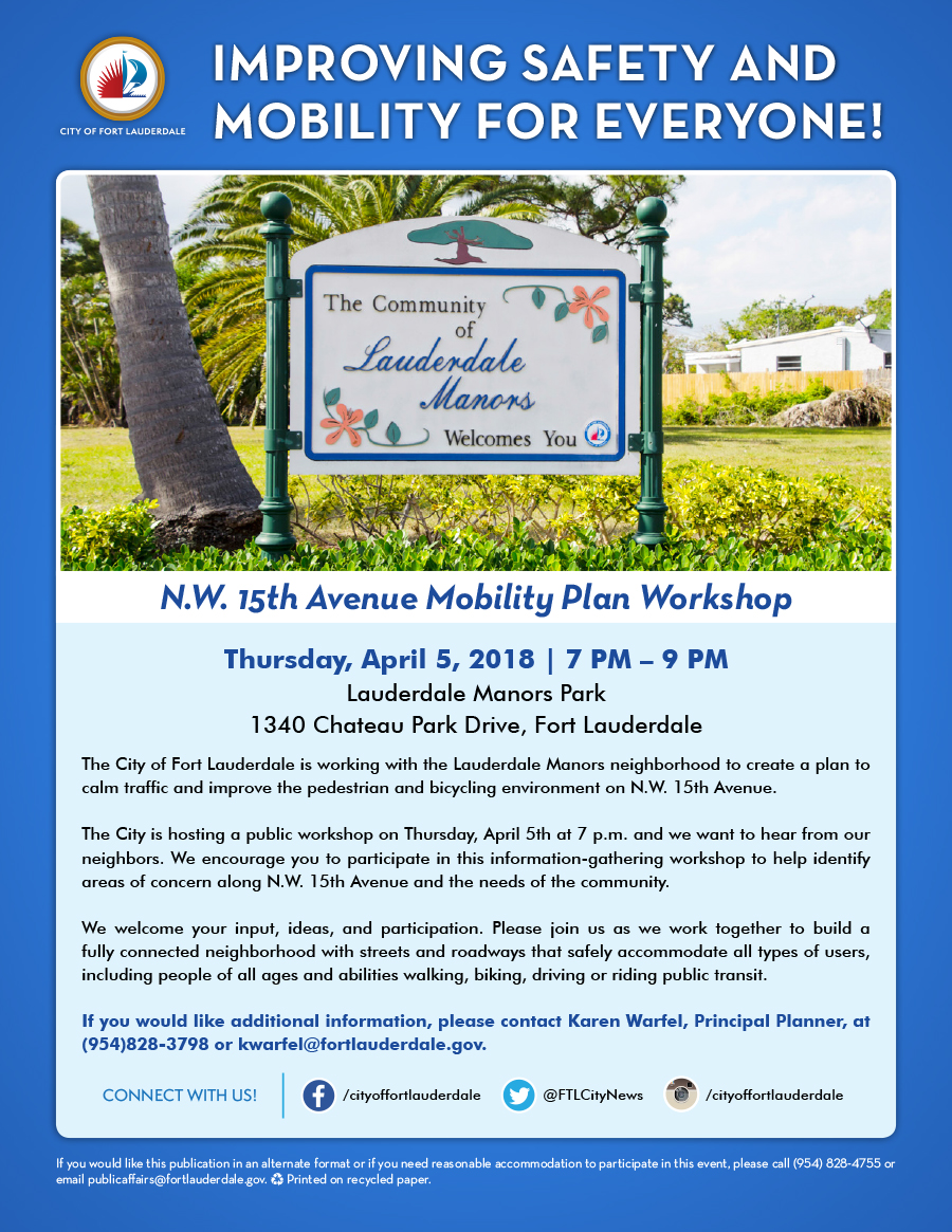 NW 15th Ave Mobility Plan Workshop