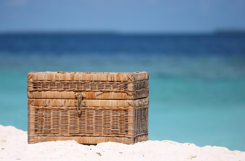 Basket on beach