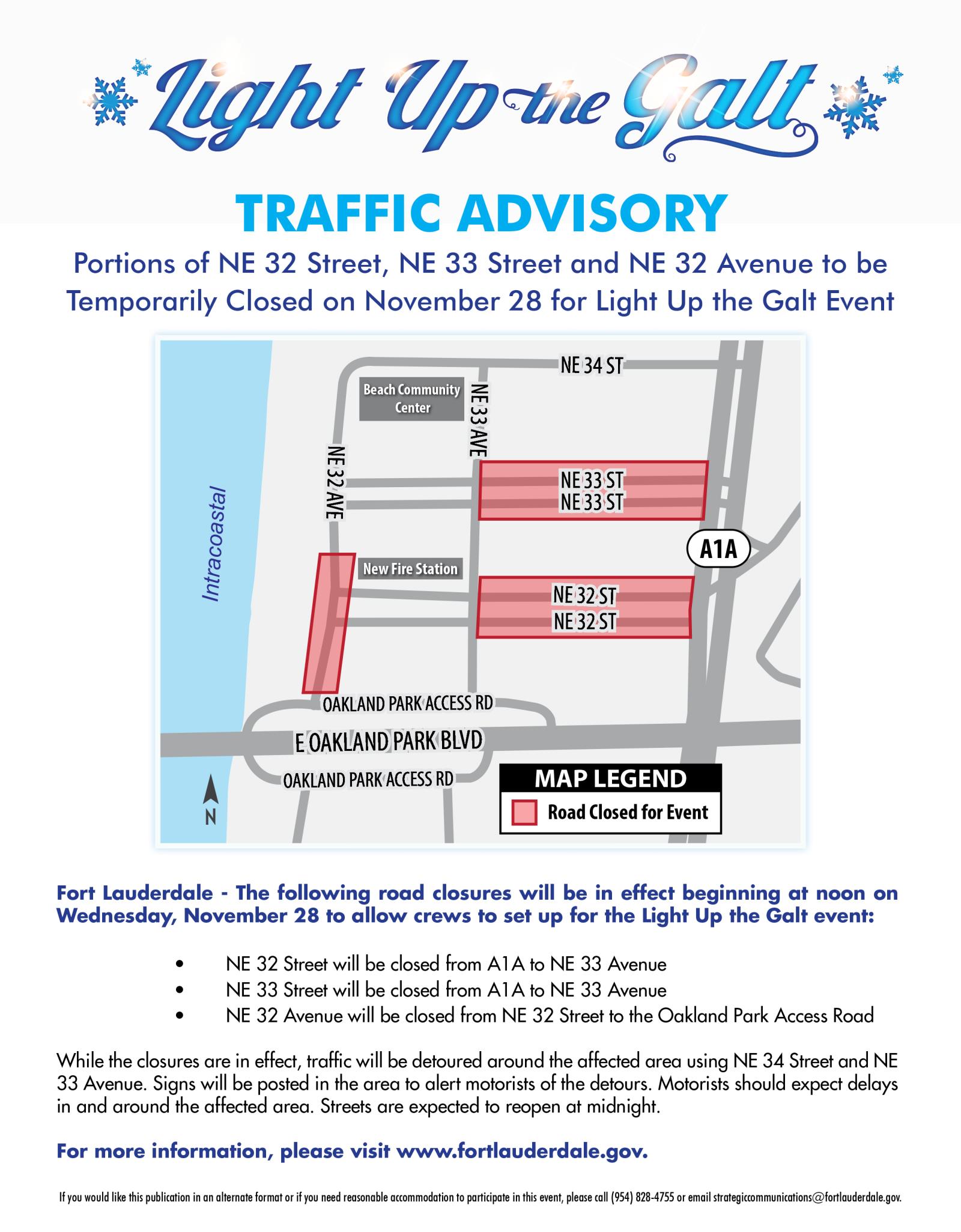 Traffic Advisory Light Up the Galt 11-28-18