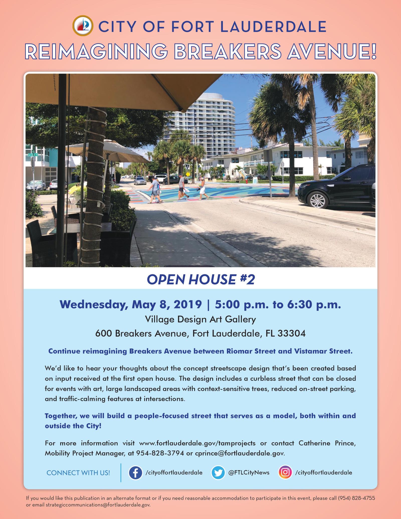 Breakers Ave Streetscape Project Workshop 2_Flyer_May 2019