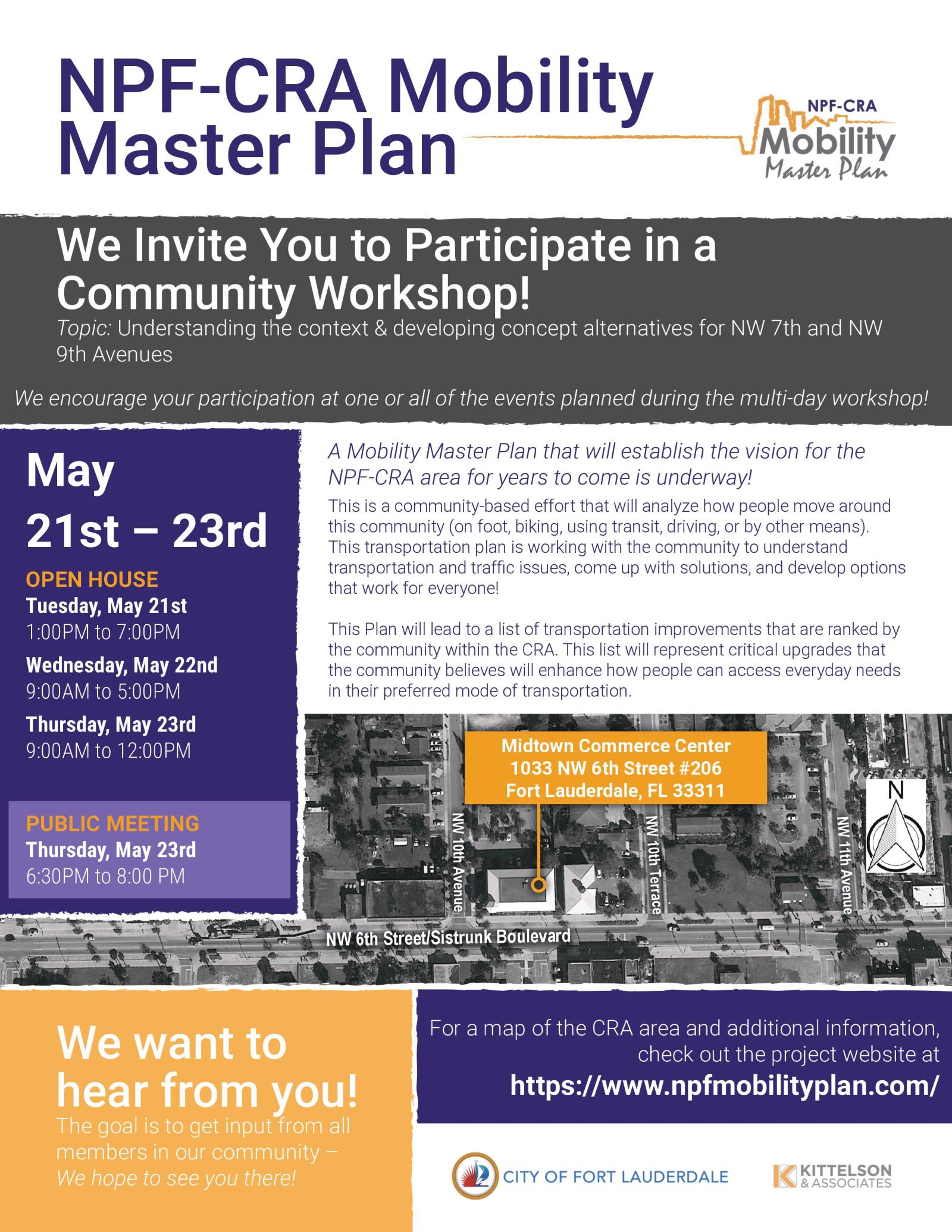 NPF-CRA Mobility Master Plan Community Workshop - May 2019