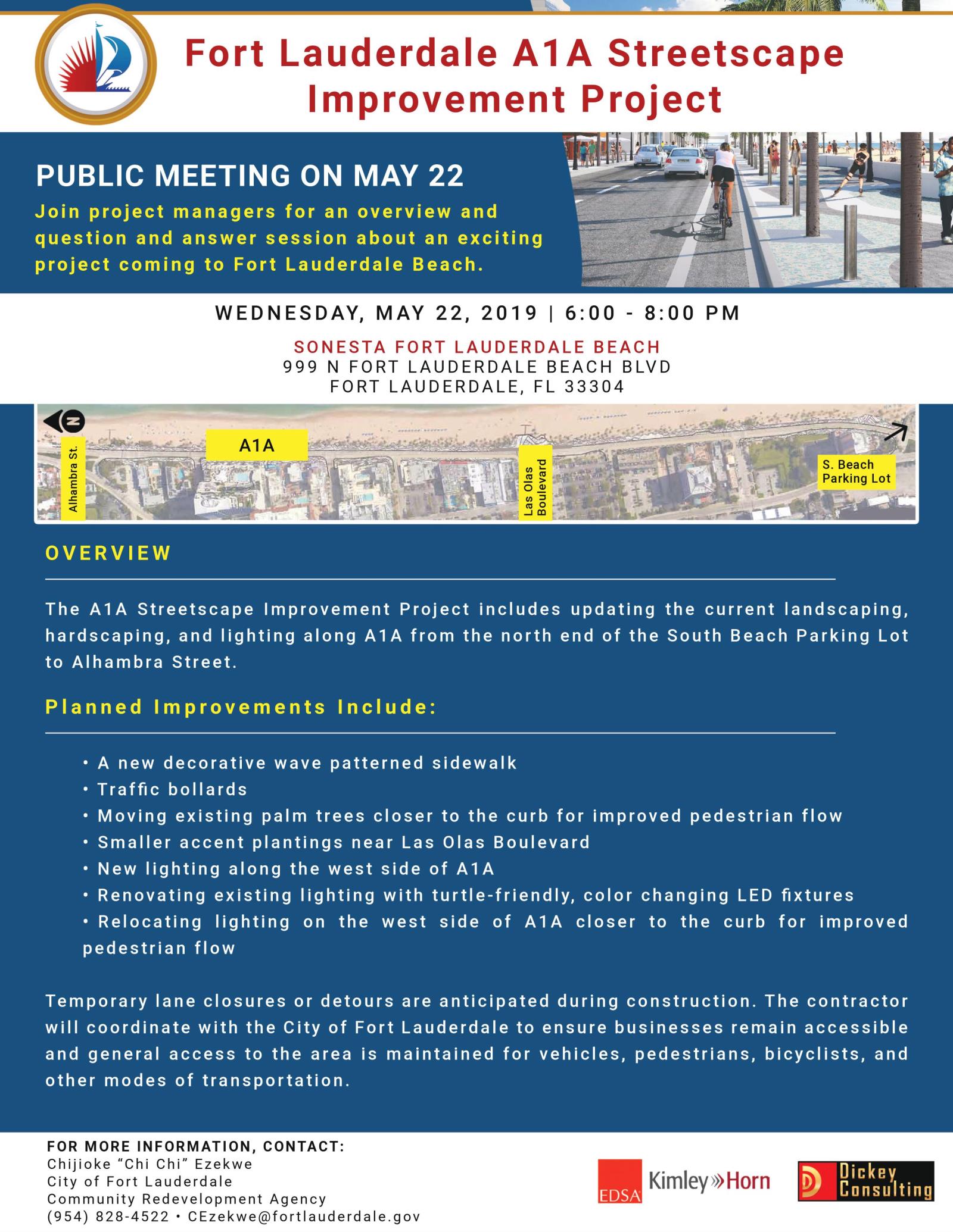 A1A Streetscape Improvement Project Meeting 5-22-19