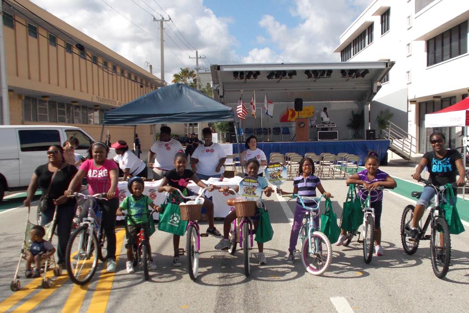 Group of Children Biking