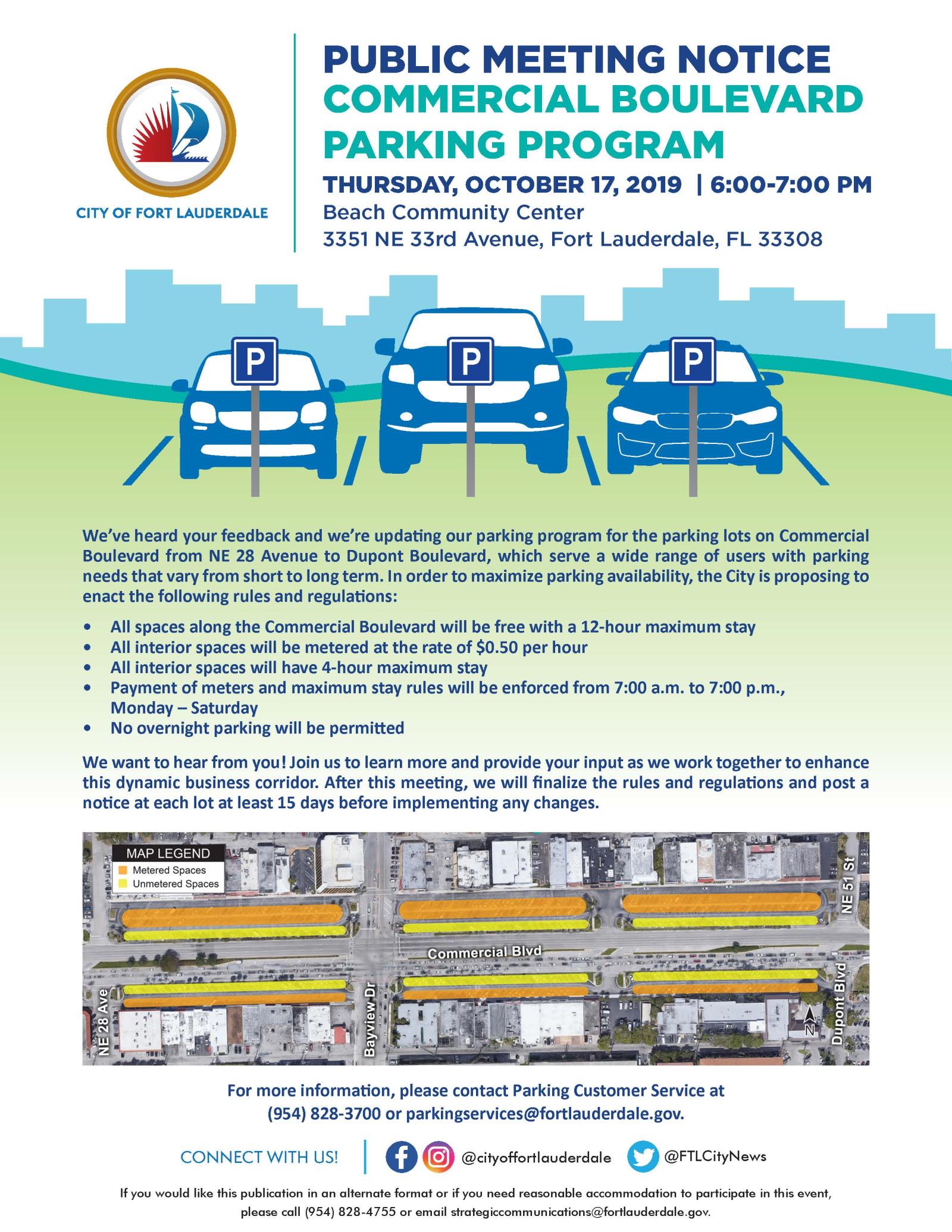 Commercial Blvd Parking Program Update_10-1-19