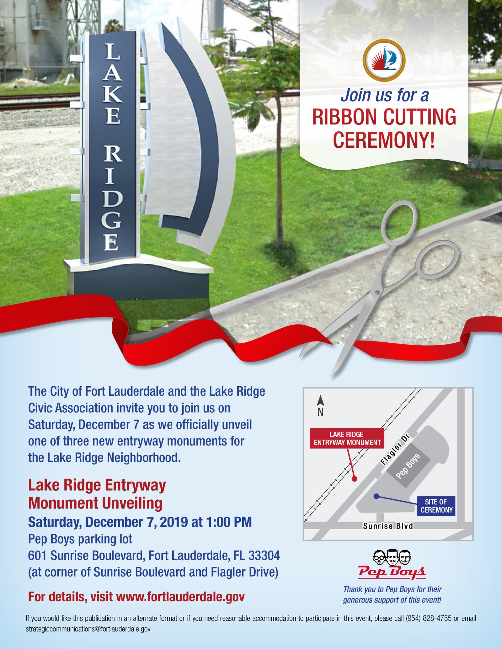 Lake Ridge Entryway Monument Flyer 12-07-19