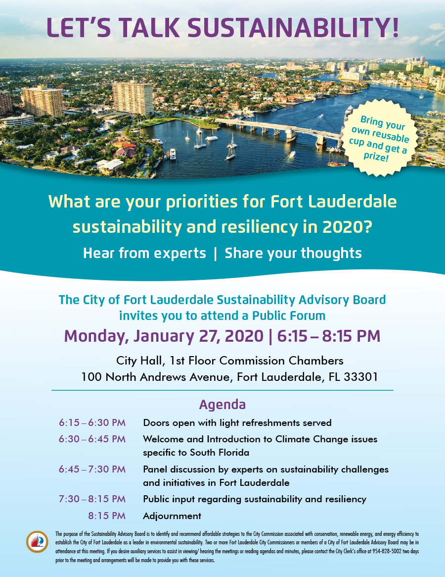 5780 Sustainability Advisory Board Public Forum_Flyer