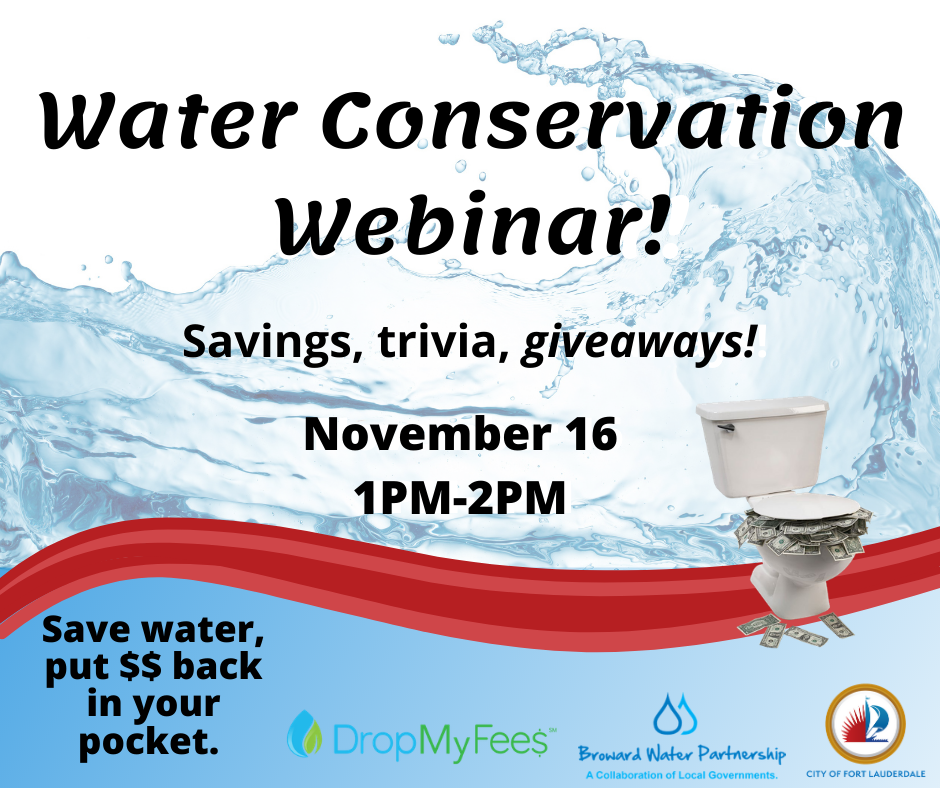 picture of water to promote water conservation webinar