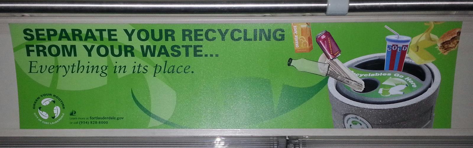 Educating Bus Passengers about Recycling