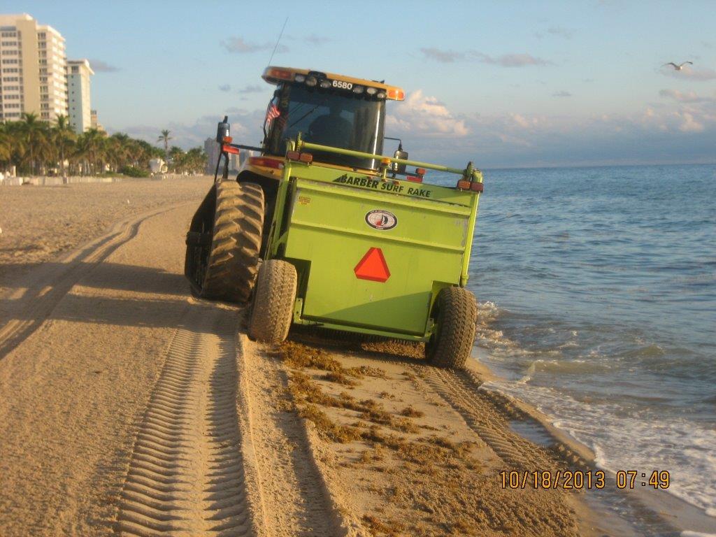 Seaweed is Raked Up with Specialized Trucks