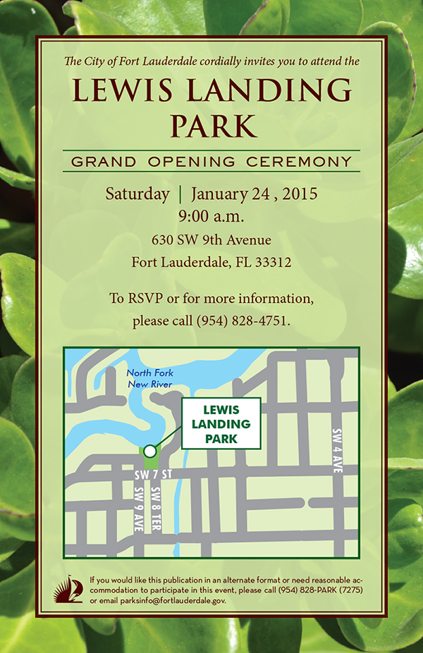 Lewis Landing Park Grand Opening Evite